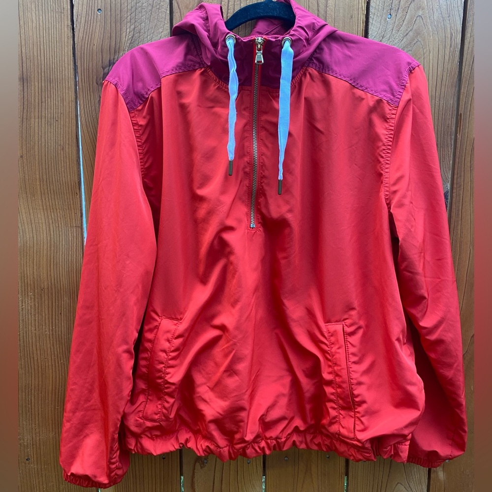 Old Navy Hooded Red and Purple Wind Breaker Jacket